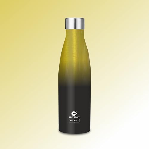 Image of Clay Craft Vacbott Gerald Dual tone Insulated Double Wall|18 Hours Hot and 24 Hours Cold Water Bottle Vacuum Insulated|Thermosteel|Flask 1000ml Bottles|BPA-Free|BIS Certified|1Year Limited Warranty