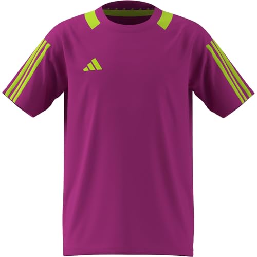 adidas Kids Sereno Training Top Juniors Short Sleeve T-Shirt Purple/Yellow 11-12 Years