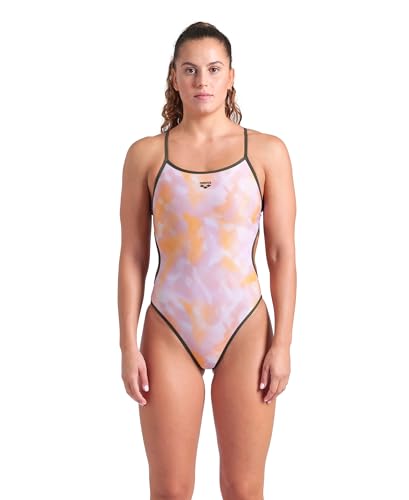 Arena Women's Performance Allover Reversible Challenge Back Swimsuit Pool Bathing Suit3