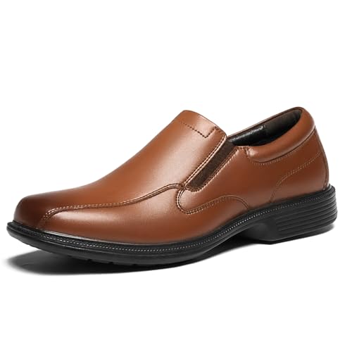 Image of HEEZ Mens Loafers, Split Leather Oxford Dress Shoes for Men, Formal Casual Business Shoes