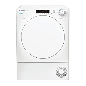 Candy CSEC8DF80 8Kg Freestanding Condenser Tumble Dryer, Sensor Dry, 4 Dryness Levels, 14 Programmes, White