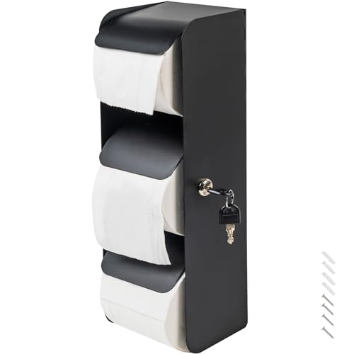3-Roll Lockable Stainless Dispenser