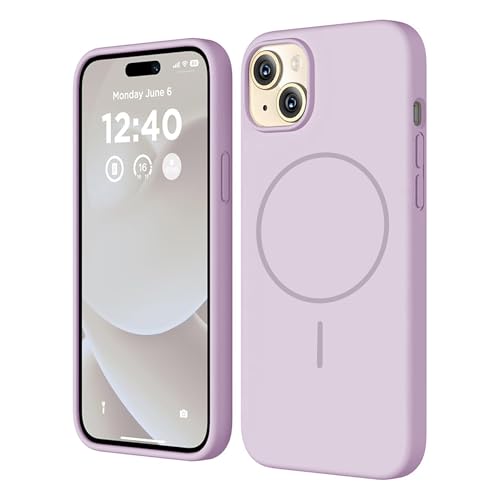 Image of Kratos Active Grip Silicone Case Cover Compatible with iPhone 15 Plus - Enhanced Protection, Wireless Magnetic Charging Case with Raised Edge Camera & Screen Protection, Shock-Resistant Design Violet