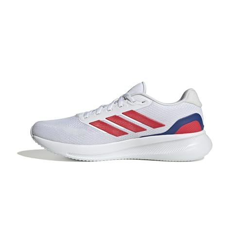 Adidas Men's Run Falcon 5, White/Semi Lucid Red/Black, 13
