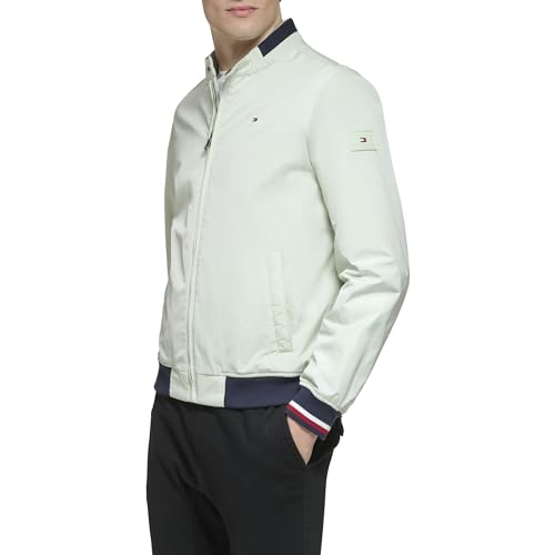 Image of Tommy Hilfiger Men's Lightweight Varsity Rib Knit Bomber Jacket