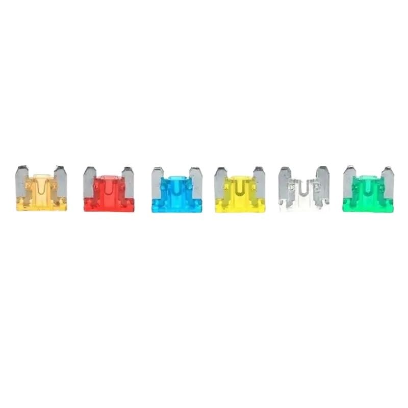 Kit de 24 fusibles para auto, camioneta y motocicleta con amperajes mixtos 5A, 10A, 15A y 20A, de perfil bajo miniatura 3