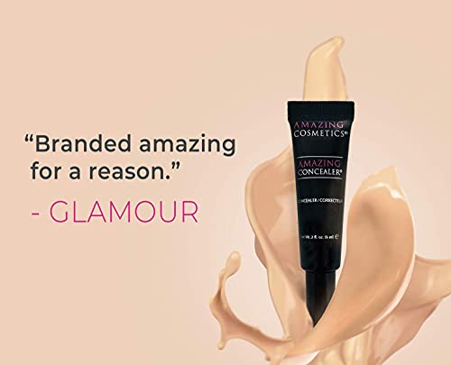 Amazingcosmetics Amazing Concealer, Full Coverage Long Wear Concealer Makeup For Undereye Dark Circles, Acne, Blemishes And Spots, Color Correcting Shades, Melts Into Skin For Most Natural Finish 0.2 Oz #TOP2