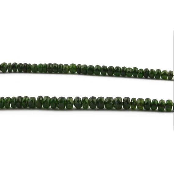 Chrome diopside perles rondelles de 145 cts pour fabriquer un cadeau unique