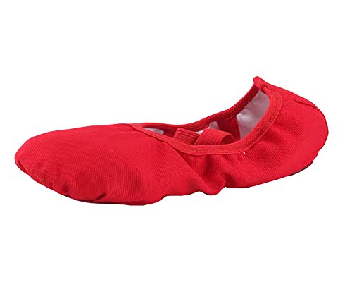 Chaussures de danse en toile pour femme avec semelle en cuir divisée pour le ballet