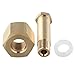 Welding Gas Regulator Inlet Nut and Fitting Kit CGA-320 NPT1/4 with Washer, Copper Pressure Reducing Valve Connector for Industrial Pipeline Equipment