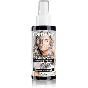 Cameleo – Spray & Go – Hair Spray Toner – Silver Mist – For Blonde, Platinum, Grey Hair – Ready To Use – Semi Permanent Silver Colour – Instant Colouring – 150ml
