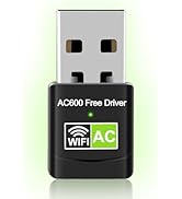 600Mbps WiFi Adapter for Laptop, Driver Free Dual Band USB Wireless Network Adapter for Desktop P...