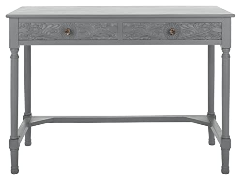 SAFAVIEH Home Collection Brina Distressed Grey 2-Drawer Computer Table Office Desk DSK5706B