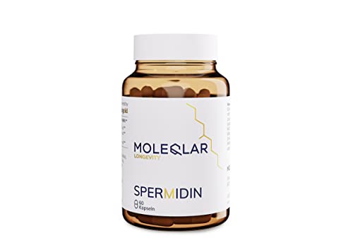 Spermidin ⎮ MoleQlar® Spermidin Premium 60 Kapseln ⎮ hochdosiert 3mg pro Tag ⎮vegan und glutenfrei⎮ohne Zusätze Cover