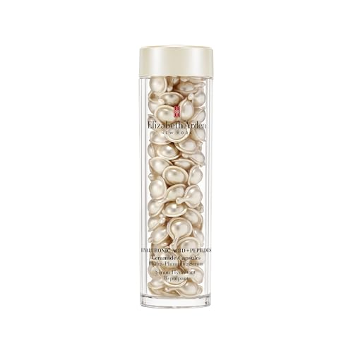Elizabeth Arden - Capsule di Acido Ialuronico + Peptidi Ceramide, Siero Idratante e Rimpolpante con HA a Misura Variabile, Formula Setosa e Leggera, Per Tutti i Tipi di Pelle, 90 Capsule