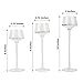 Efavormart Set of 3 | Long-Stem Clear Glass Pedestal Table Vase Centerpieces, Tall Tealight Disc Candle Holders - 8