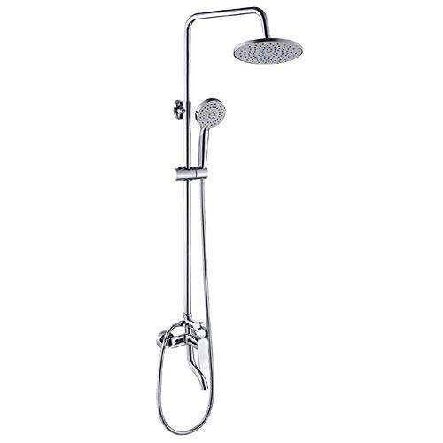 Ensemble de douche réglable en laiton chromé et sa douchette 5 jets LWX