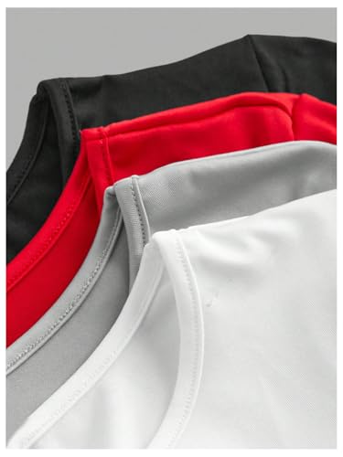 Girl's 4 Pack Slim Fit Crop Tops Short Sleeve Crewneck Summer Shirts Tops Basic Layer Tees4