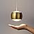 ADCTHOME Modern LED Dimmable Pendant Light fixtures,Mini Island Pendant Lighting for Kitchen Island Dinning Room,Bedroom,Bar, Kitchen Island Ceiling Hanging Light Fixtures(gold-3-Pack)