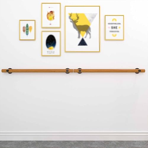 Rambarde d'escalier murale Générique en bois avec kit de fixation - 4