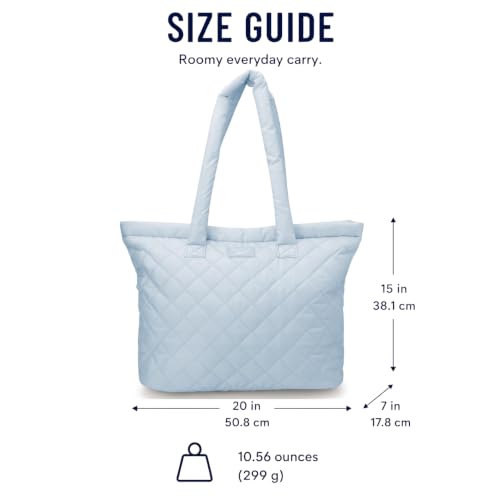 Image of Reebok Womens Tote Bag - Lightweight Carry On Puffer Quilted Tote Bag for Travel Work Travel and Daily Essentials