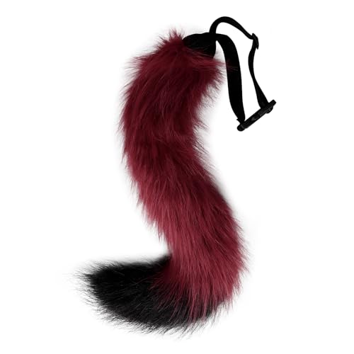COSYEARS Faux Fur Fox Wolf Tail Animal Dog Furry Tails for Halloween Party Cosplay Accessory