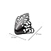 2 Pieces Metal Shoes Pointed Protector for Shoes Protection Decoration Accessories Solid Color Repair Supplies Shoes Tips Cap, Black