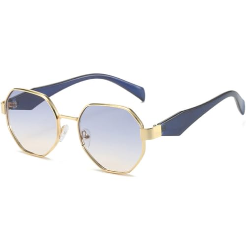 Lunettes de soleil en métal carrées pour femme de style rétro finitions UV400