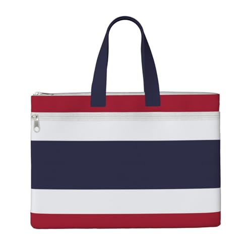 Thailand Flag Canvas Document Bag Briefcase For Professionals And Executives