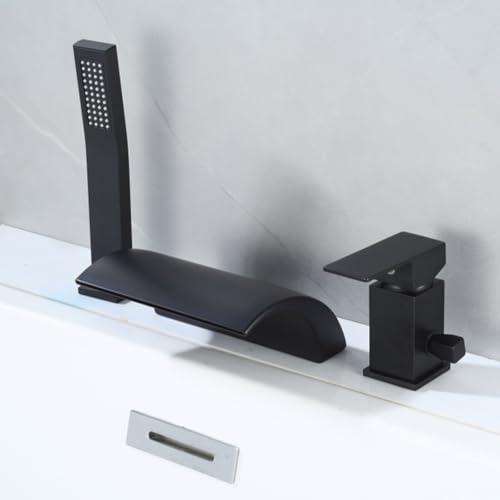 Robinetterie de baignoire cascade gris en laiton pour une salle de bain moderne