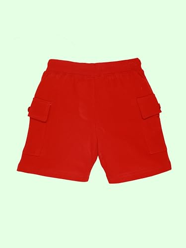Image of KiddoPanti Boys 100% Cotton Knitted Above Knee Length Basic Cargo Shorts