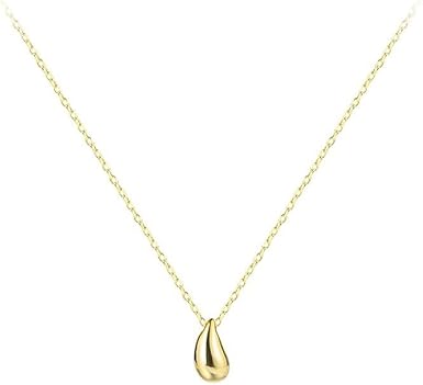004Nb【高品質✨】しずくネックレス　ゴールド　水滴　ドロップ　かわいい　大人 Amazon | [CHERRY Knot] ネックレス ティアドロップペンダント
