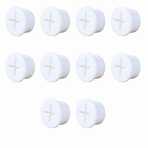 10-Pack Cable Cord Grommet 3/4 Inch Flexible Silicone Cable Cover for Desk and Other Furnitures Wire Hole Cover Wire Cable Management (White)
