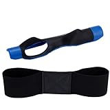 2stk Golf-Grifftrainer und Schwungkorrektur-Armband, Bequem Gestrickt Golf-Trainingshilfe Schwungtrainer Grifftrainer-Aufsatz zur Korrektur der Handpositionierung (Blau und Schwarz)