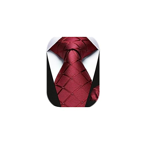 HISDERN Cravatta Uomo e FazzolettoTinta unita