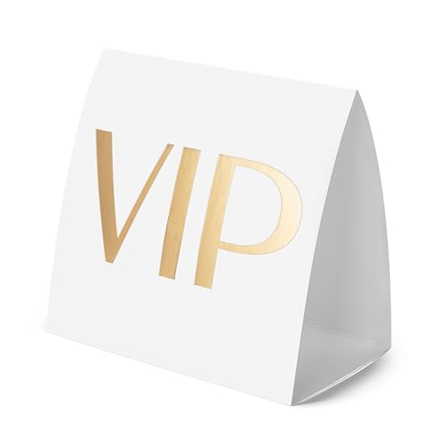VIP Table Sign 10 Pack | Reserved Table Tent Night