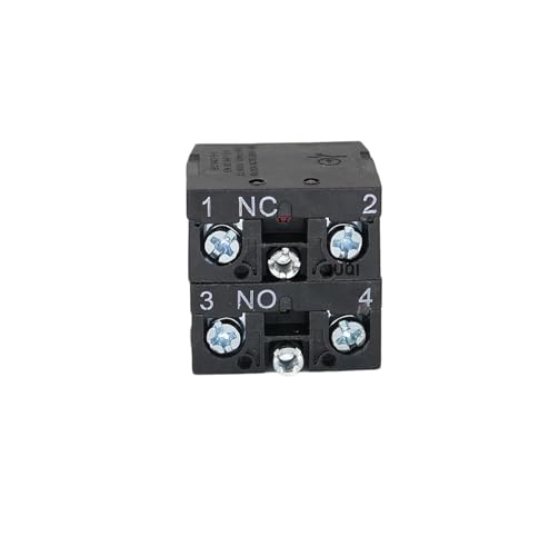 Image of AES XAC Series Push Button Switch Contact Block - ZB2-BE101C (NO) & ZB2-BE102C (NC) | Auxiliary Contact Block 10A 500V for Industrial Machines, Automation & Control Panels | (3 NO + 3 NC)
