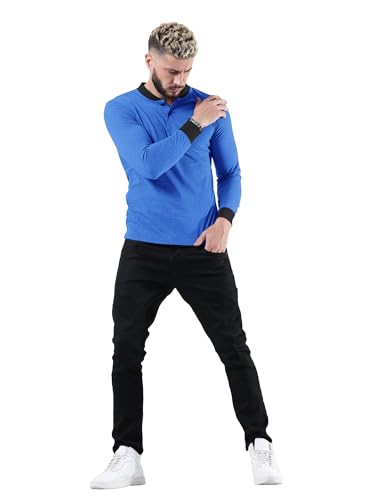 Image of fanideaz Mens Premium High Neck Henley T Shirts for Men Branded Full Sleeve Shirt for Men in Pure Cotton Casual & Formal Wear