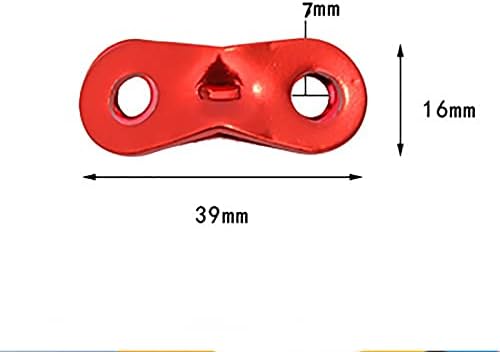 SHULLIN 20 PCS Aluminum Alloy Guy Rope Tensioners Tent Wind Rope Fastener Buckle Cord Adjuster Guyline Wind Rope Cord Adjuster Buckle for Camping Hiking Outdoor Activity Tent Accessory (Red)