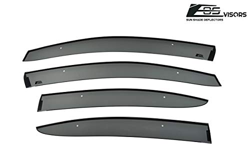 Replacement For 2015-2021 Subaru Wrx & Sti | Eos Visors Jdm Clip-On Style Side Rain Guard Window Visors Deflectors Vents #TOP5