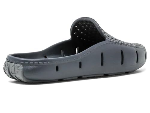 Floafers Sunset Slide - Unisex Slides - Sectional Traction - Utility Hole at Heel - Scuff-Proof Rubber Outsole Black/Asphalt Men's 5, Women's 7 Medium4