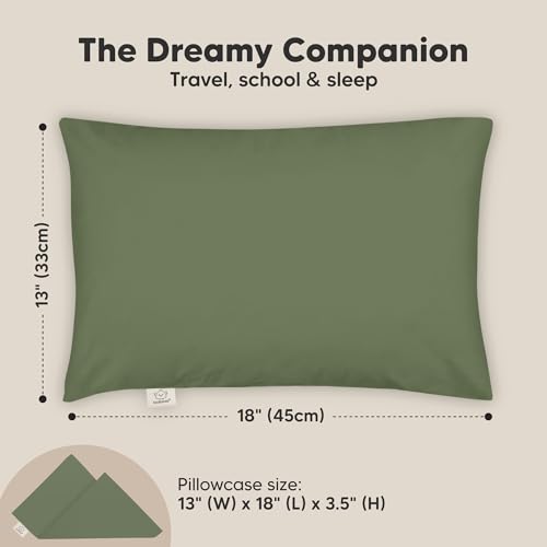 image for KeaBabies Toddler Pillow with Pillowcase - 13x18 My Little Dreamy Kids
