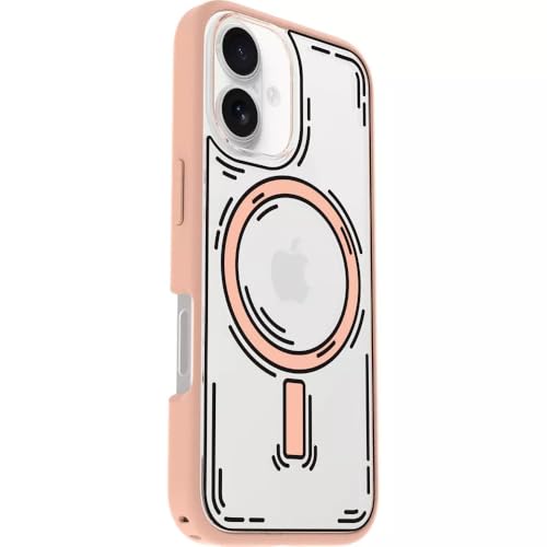 Image of OtterBox iPhone 16 (Only) - Symmetry Clear Series+ Case - Doodle Cover - Snaps to MagSafe - Ultra-Sleek - Raised Edges Protect Camera & Screen - Non-Retail Packaging