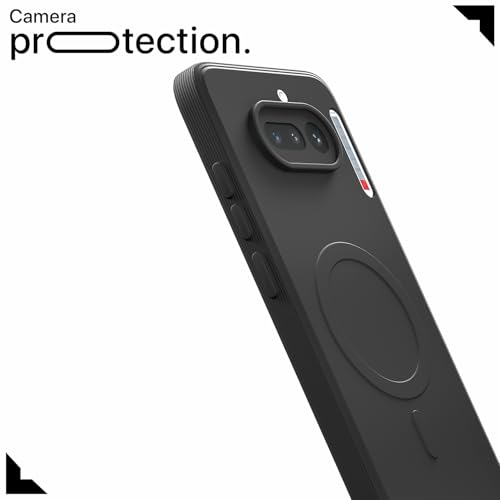 Image of Pikkme Back Cover for Nothing Phone 4a 5G Soft Matte Silicone Mag-Safe Design (Mag-Safe Not Support) Camera Protection | Slim Fit Bumper Cover (Black)