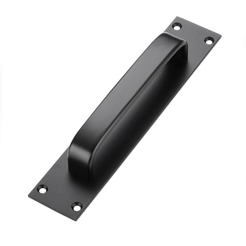 DMLAYHP Manetas para puertas Manija de puerta plateada negra, perilla de puerta, manija de gabinete, puerta corredera de aleación de aluminio, herrajes for muebles de armario(Black)