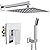 SR SUN RISE Shower Faucet Set & System - 12 Inch Rainfall Shower Head & Handle Set Wall Mounted Polished Chrome Solid Brass Valve Trim Kit Included