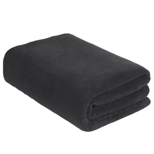 KinHwa Toalla de baño de microfibra, tamaño XXL, 100 cm x 200 cm, secado rápido y sin pelusas, toalla de ducha, toalla de sauna, suave y absorbente, color negro