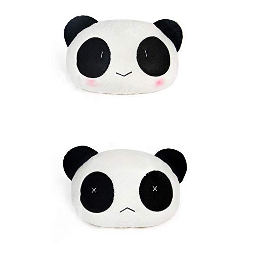 Estel Cartoon Cute Panda Plush Auto Car Seat Headrest Neck Rest Cushion Pillow 1 Pair With Different Faces #TOP7