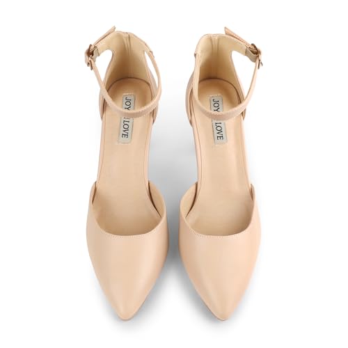 Image of JOY IN LOVE Closed Toe Heels Pumps for Women 3IN Stiletto Pointed Toe Ankle Strap Heels