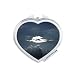 Grey Sky White Clouds Art Deco Gift Fashion Mirror Travel Magnification Portable Handheld Pocket Makeup